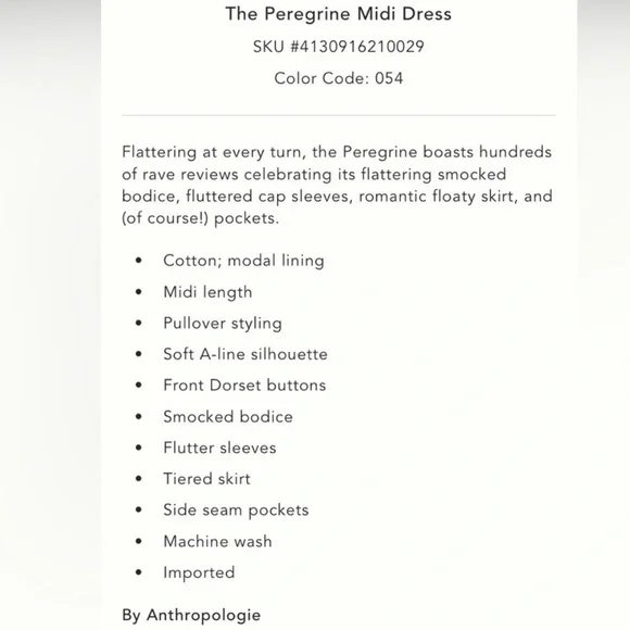 ANTHROPOLOGIE The Peregrine Midi Dress Lilac & Olive Green Floral 1X - Picture 8 of 8